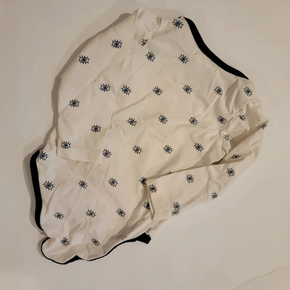 Rare Monica and Andy Evil Eye shirt long sleeve onesie size 12-18m